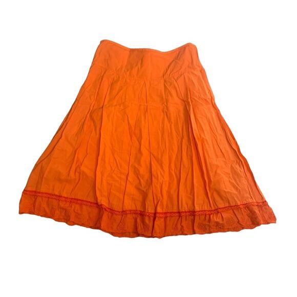 Johnny Was women's size 6 small skirt orange vintage USA embroidered floral - Picture 3 of 10